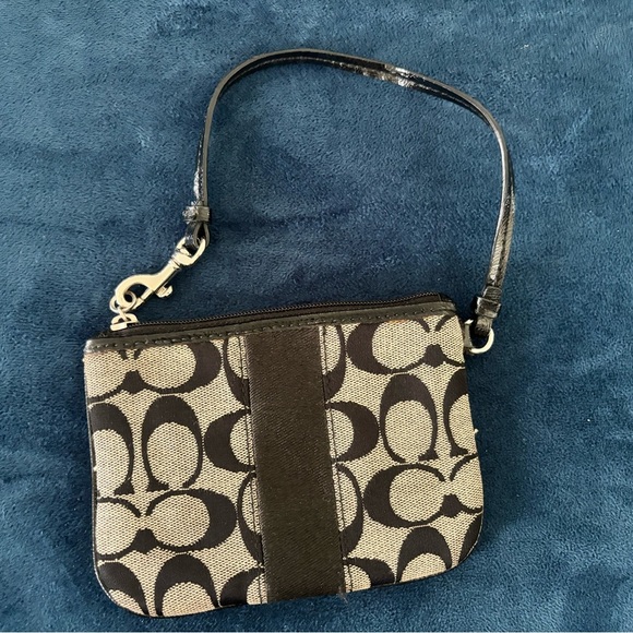 Coach Black and Gray Signature Clutch - Picture 2 of 6